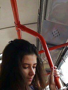 Spy Sexy Teens Girl Face In Tram Romanian