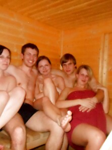 Three Amateur Couples At Sauna