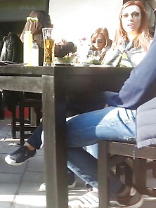 Spy Sexy Women In Restaurant Romanian