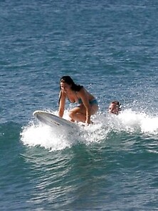 Jennifer Lawrence Busty Blue Bikini Candids In Hawaii