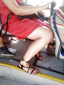 Legs In Bus