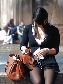 Candid Street Pantyhose -Tights #019 - Asian Ph And Flats