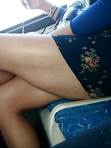 Hungarian Street Candid X Sexy Teen Legs On Bus