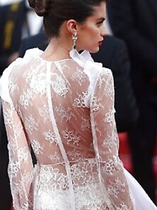 Sara Sampaio Flaunts Her Great Ass In See Thru Dress In Cannes