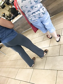 Granny Ass In Thin Slacks Nice Ass