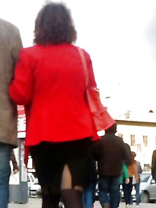 Spy Mature Woman Pantyhose Romanian