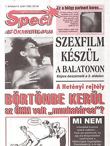 Hungarian Newspaper Speci No.  0
