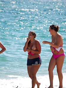 Topless Girls At Beach 2