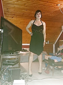Some More With My Little Black Dress,  And My New Wig