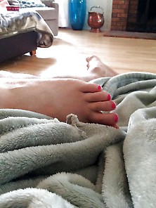 Wife's Toes For Your Cum