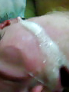 Slut Wife Takes Facial From Young Dude