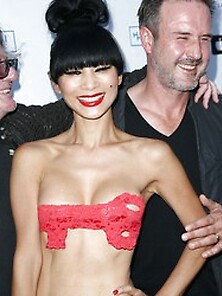 Bai Ling See Through To Nipples At Hollywood Film Festival Openi