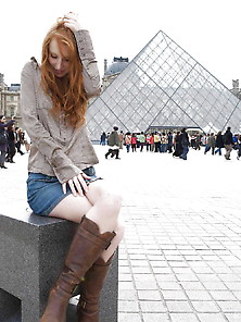 Rothaarige Katja Macht Urlaub In Paris