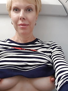 Hot Mature Blonde Takes Selfies Of Big Tits