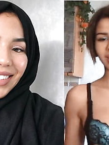 Doha Beurette Marochienne Avec Hijab Et Nue