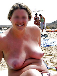 Topless Wife On The Beach
