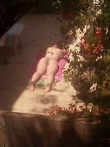 Neighbour Girl Sunbathing Her Beautiful Ass