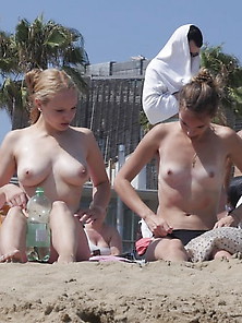 Busty Topless Beach