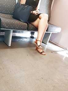 Beautiful Legs And Feet On The Train (Please Comment)