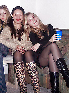 Party Girls In Pantyhose Stockings And Tigats