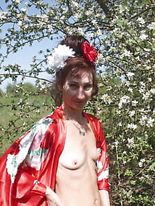 Geisha Style Near White Flower