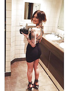 Paige Blonde Inked Tattooed Slut Uk Chav Sexy Thin
