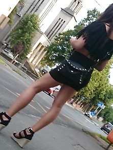 Hungarian Street Candid : Sexy Teen Whore