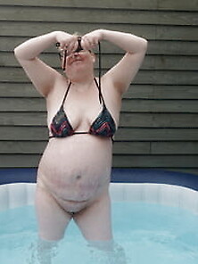 Sexy String Bikini In The Hot Tub