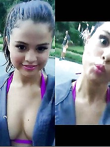 Selena Perfect Cleavage Gomez! Sexy Boobs!