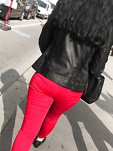 Very Sexy Milf Ass In Red Jeans