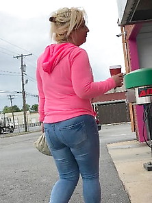 Tight Jeans Big Boob Bleach Blonde