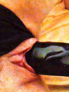 12-Inch Black Cock In Her Pussy.  Any Bbc?