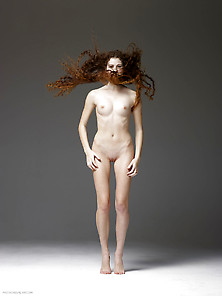 Skinny Babe With Long Hair Having Fun Naked.