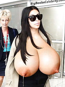 Kim Got The Biggest Huge Fake Boobs