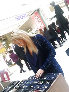 Spy Sexy Blonde Sweet In Mall Romanian