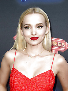Dove Cameron In Sexy Red Dress
