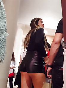 Andid Voyeur Latina Ass In Tight Leather Shorts