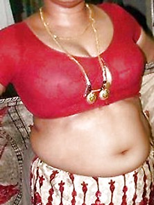 Red Saree Big Boob Indian House Wife