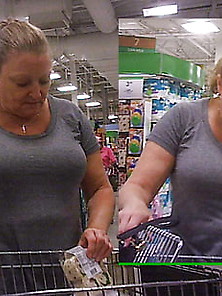 Huge Tits Mature In Grocery Store