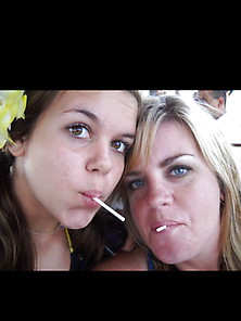 Sexy Mom And Daughter Combo With Onion Rings