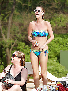 Nicky Hilton Shows Her Own Slutty Moves In A Bikini While Out On
