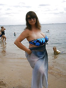 Bikini Beach Outdoors Topless Sexy Dressed 51