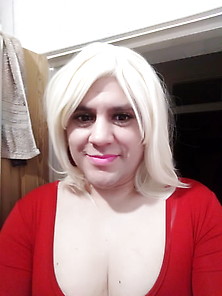 Blonde Tranny Slut All Dolled Up