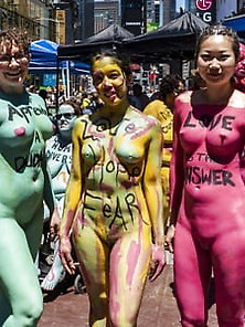 Naked Protest Against Divisiveness