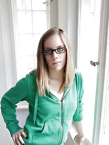 Busty Blonde Student Glasses