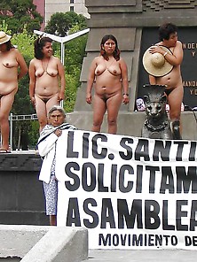 400 Pueblos Naked Protest