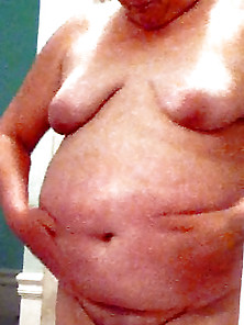 Bbw Wife's Fat Belly Floppy Tits Unaware