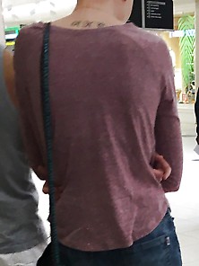 A Tall Tight Mall Teen From Behind