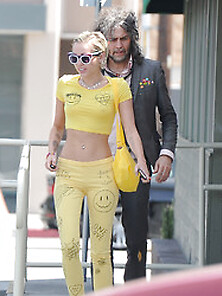 Miley Cyrus Nipple Pokes In A Yellow Top While Out In Los Angele