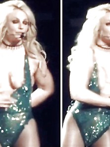 Britney Spears -- Tit Falls Out At Las Vegas Show, 1-2-17